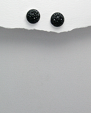 103-578-597 - Sterling silver earrings set with crystal glass.